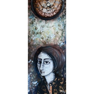 Shazia Salman, 24 x 60 Inch,  Acrylics on Canvas,  Figurative Painting, AC-SAZ-007